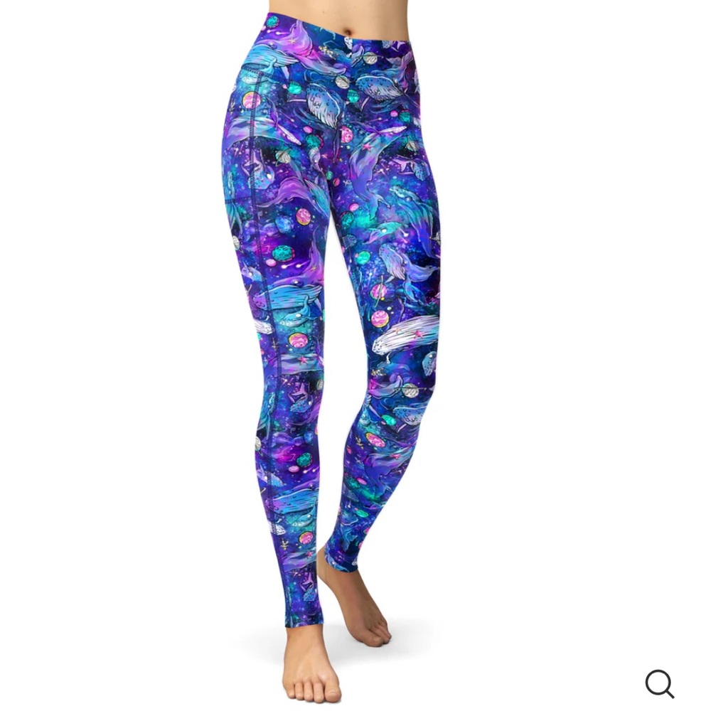 Space Fish Army cosmic whale leggings